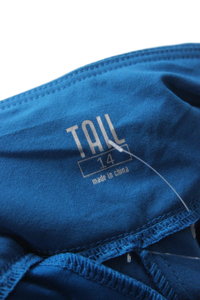 Tail Women Dress Pants Blue Pull On Polyester 31in Inseam Size 14 Tall