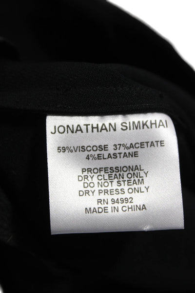 Jonathan Simkhai Womens Dress Pants Black Viscose Size 6
