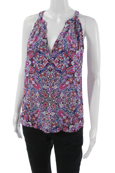 Alice & Trixie Womens Silk Halter Paisley Sleeveless Blouse Multicolor Size XS