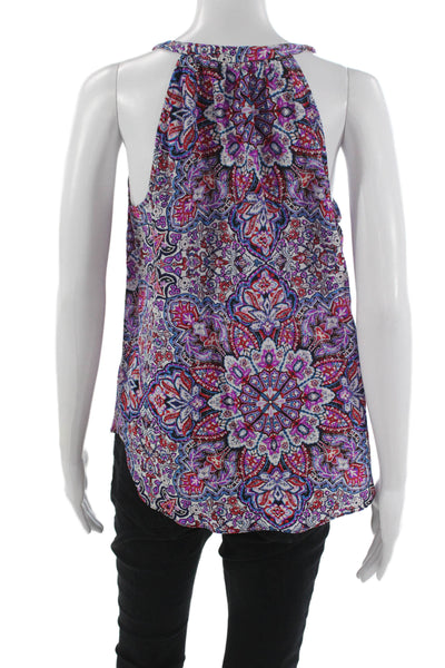 Alice & Trixie Womens Silk Halter Paisley Sleeveless Blouse Multicolor Size XS