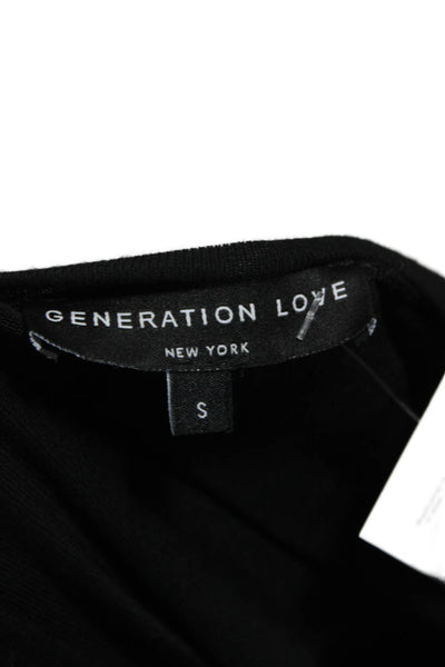 Generation Love Womens Basic Modal Long Sleeve Round Neck T-Shirt Black Size S