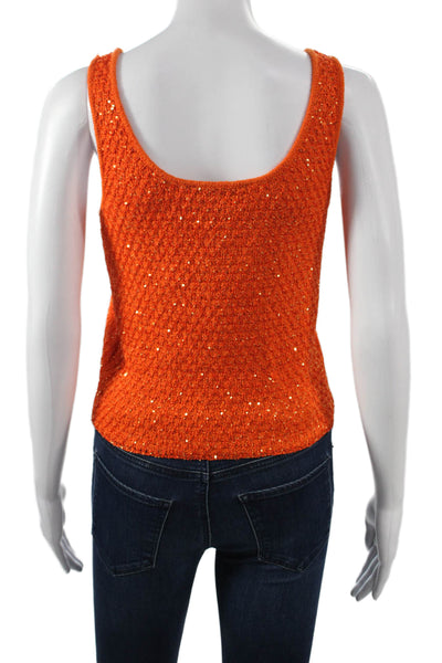 Zara Women Short Sleeve Round Neck Polyester Set Orange Pullover Size M