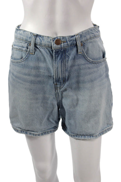 Frame Women Mom Shorts Blue 80% Regenerative Cotton Button Size 26