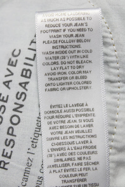 Frame Women Mom Shorts Blue 80% Regenerative Cotton Button Size 26