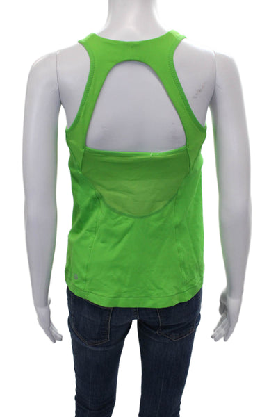 Lululemon Women Green Nylon Scoop Neck Sleeveless Tank Basic Size 6