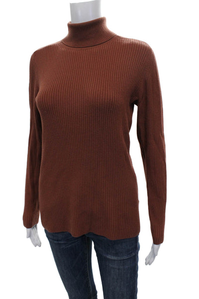 Everlane Womens Brown Wool Turtleneck Pullover Sweater Long Sleeve Size L