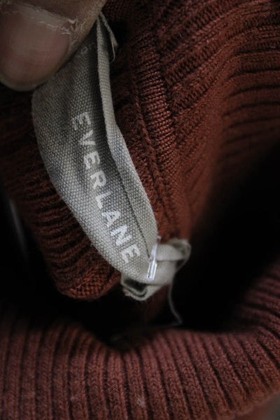 Everlane Womens Brown Wool Turtleneck Pullover Sweater Long Sleeve Size L
