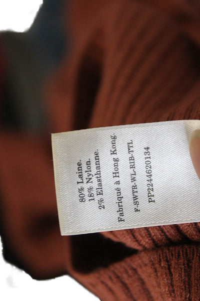 Everlane Womens Brown Wool Turtleneck Pullover Sweater Long Sleeve Size L