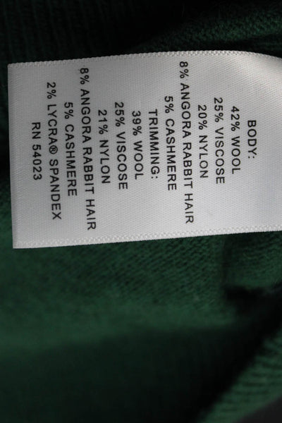 Banana Republic Womens Pullover Sweater Green Wool Short Sleeve Crewneck Size S
