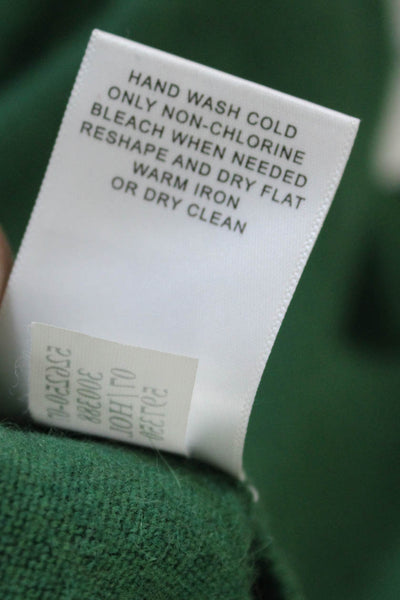 Banana Republic Womens Pullover Sweater Green Wool Short Sleeve Crewneck Size S