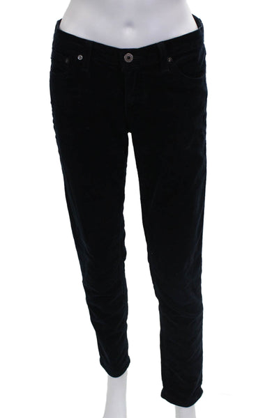 AG Adriano Goldschmied Womens Blue Cotton Button Pants Size 27
