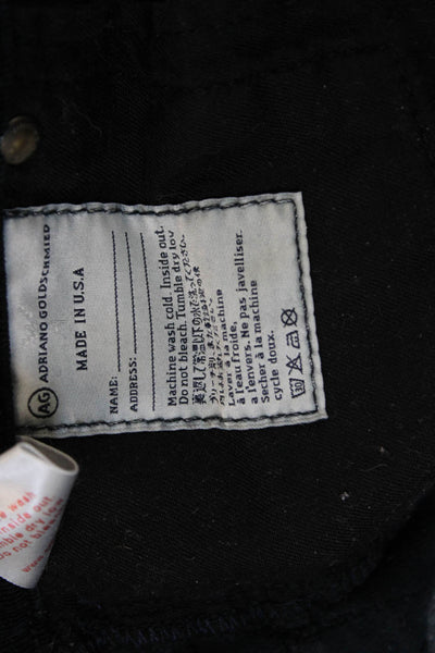 AG Adriano Goldschmied Womens Blue Cotton Button Pants Size 27