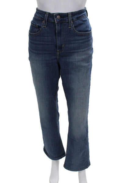 Levis Womens Bootcut Jeans Blue Mid Rise Cotton Blend Size 30