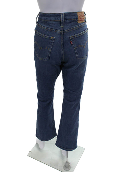 Levis Womens Bootcut Jeans Blue Mid Rise Cotton Blend Size 30