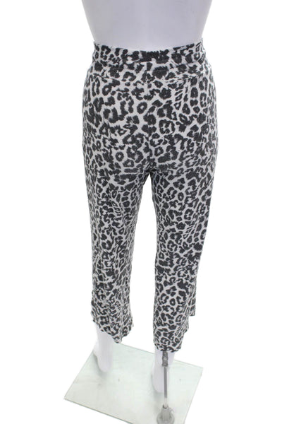LNA Womens Black Animal Print Polyester Drawstring Sweatpants Size S