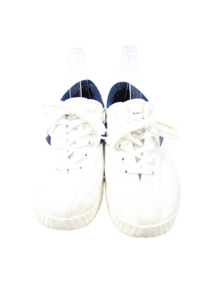 Tretorn Women's Round Toe Lace Up Rubber Sole Sneakers Beige Size 7.5