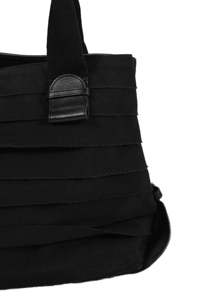 Salvatore Ferragamo Women's Latch Closure Top Handle Black Handbag