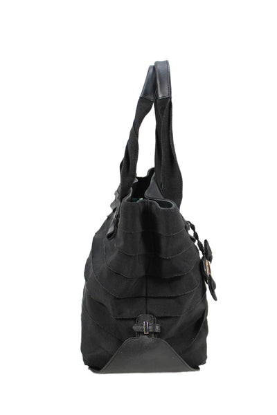 Salvatore Ferragamo Women's Latch Closure Top Handle Black Handbag