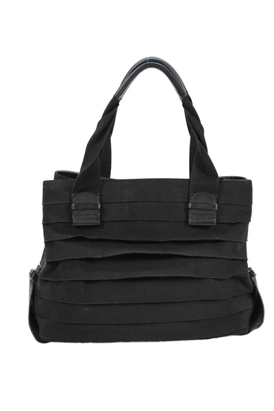 Salvatore Ferragamo Women's Latch Closure Top Handle Black Handbag