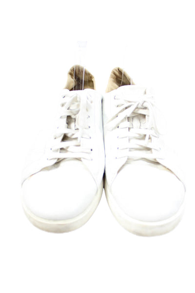 Cole Haan Mens Leather Low Top Sneakers White Size 12M