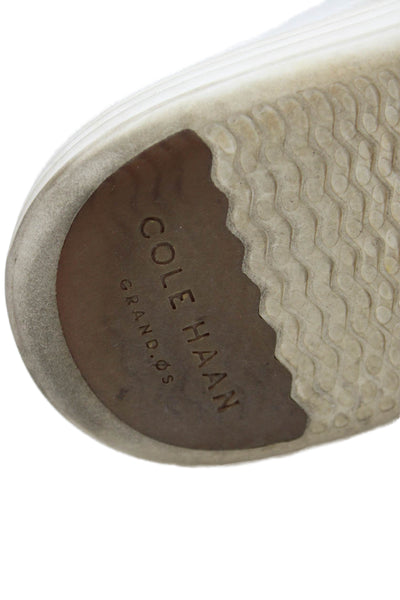 Cole Haan Mens Leather Low Top Sneakers White Size 12M