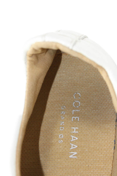 Cole Haan Mens Leather Low Top Sneakers White Size 12M