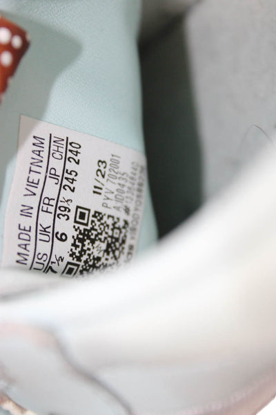 Adidas Womens Leather Low Top Lace Up Sneakers Blue Size 7.5