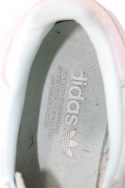 Adidas Womens Leather Low Top Lace Up Sneakers Blue Size 7.5