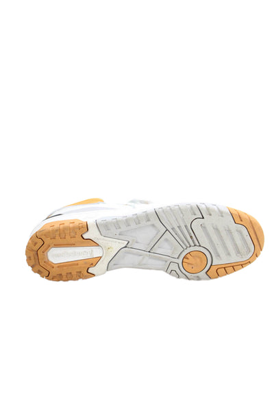 New Balance Mens Leather Lace Up High Top Sneakers White Size 13