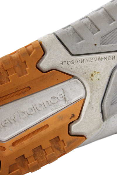 New Balance Mens Leather Lace Up High Top Sneakers White Size 13