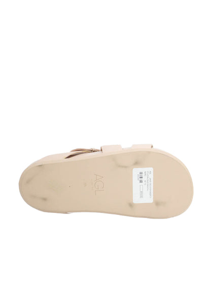 AGL Womens Jane Buckle Slides Sandals Shoes Ghibli Nude Size 9.5