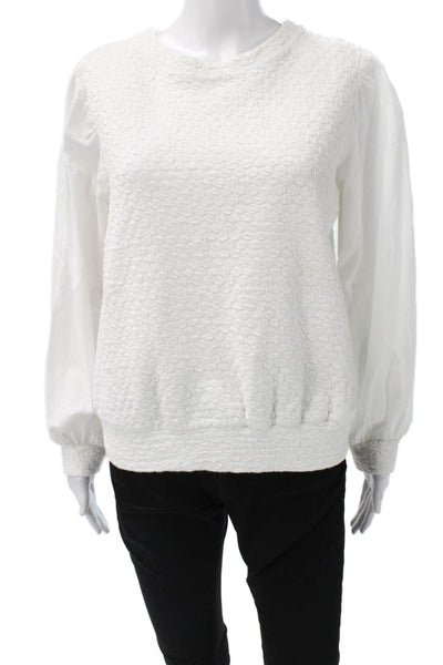Porridge Anthropologie Women White Pullover Sweater Long Sleeve Size M