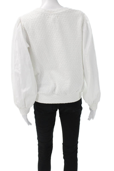 Porridge Anthropologie Women White Pullover Sweater Long Sleeve Size M