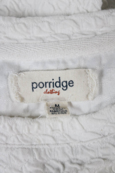 Porridge Anthropologie Women White Pullover Sweater Long Sleeve Size M