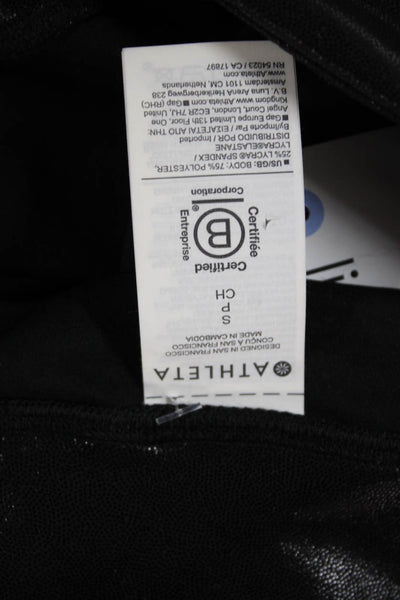 Athleta Womens Black Ankle Leggings Polyester Petite Size S