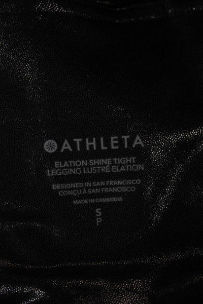 Athleta Womens Black Ankle Leggings Polyester Petite Size S