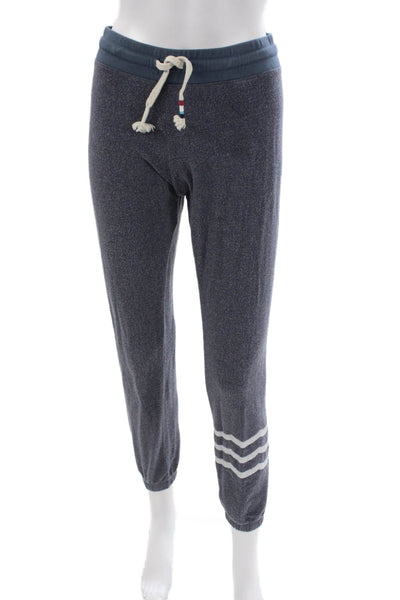 SOL ANGELES Womens Jogger Pants Blue Striped Rayon Drawstring Size S