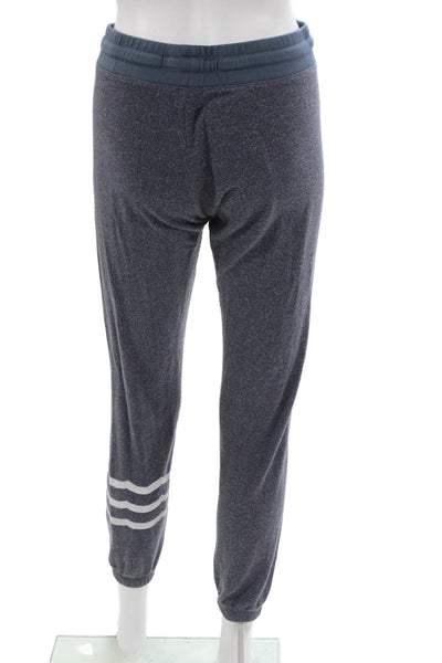 SOL ANGELES Womens Jogger Pants Blue Striped Rayon Drawstring Size S