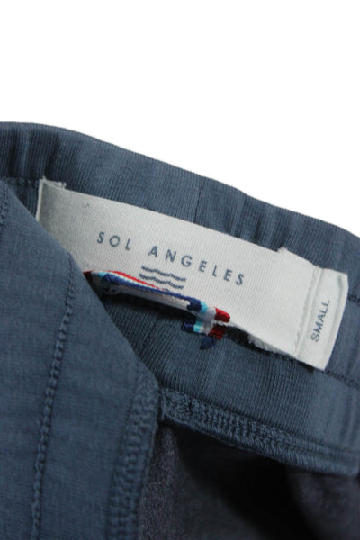 SOL ANGELES Womens Jogger Pants Blue Striped Rayon Drawstring Size S