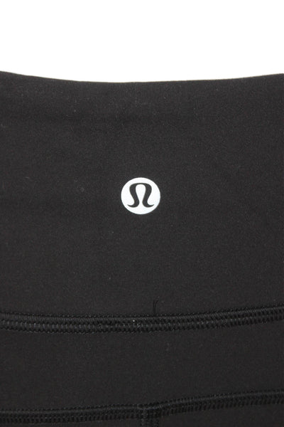 Lululemon Womens Ankle Leggings Black Nylon Blend Size 2