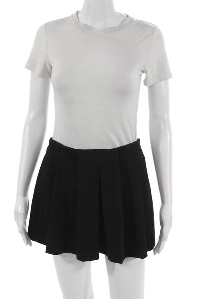 Zara Womens Pleated Black Polyester Skirt Zip Size S