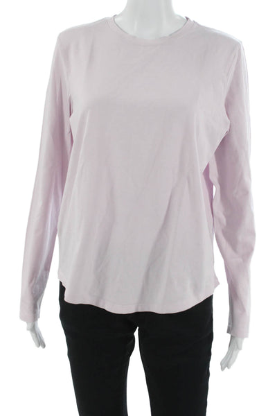 Lululemon Women Pink Crewneck Long Sleeve Basic T-Shirt Size S