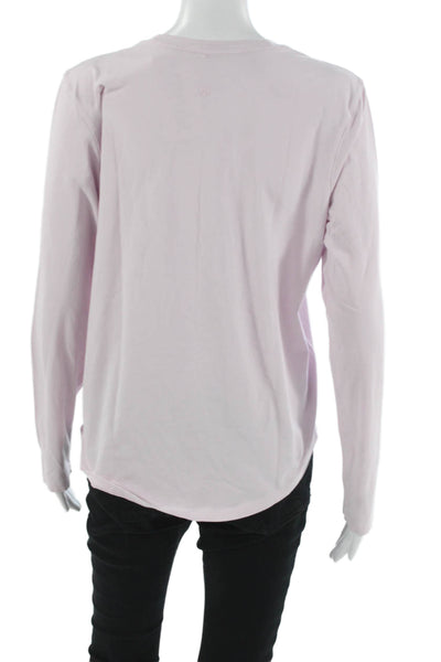 Lululemon Women Pink Crewneck Long Sleeve Basic T-Shirt Size S