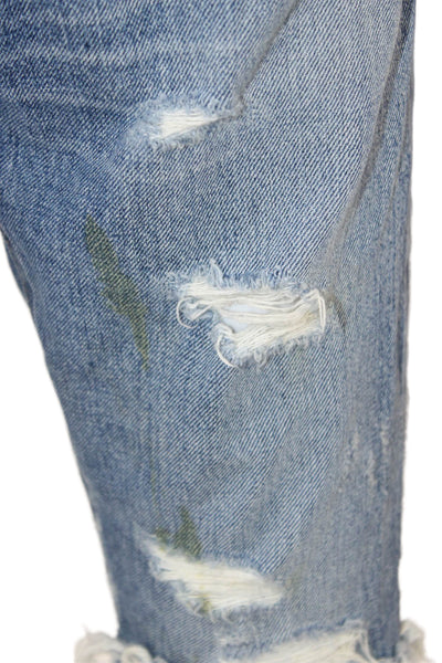 Moussy Women Boyfriend Jeans Blue Mid-Rise 27in Cotton Size 25