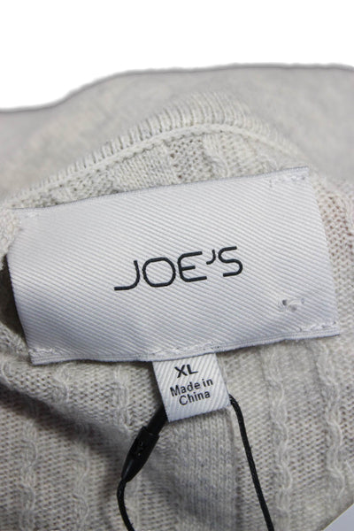 Joes Mens Cardigan Collared Long Sleeve Gray Viscose Solid Size XS