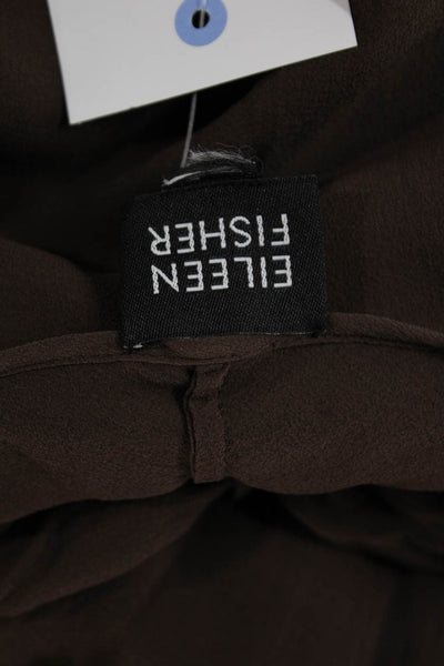 Eileen Fisher Women Cardigan V Neck Brown Long Sleeve Size S