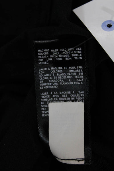 Robert Rodriguez Black Label Women Shift Dress Black Knee Length V-Neck Size L