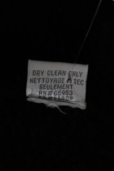 Cynthia Cynthia Steffe Womens Cardigan Black Lambswool VNeck Long Sleeve Size S