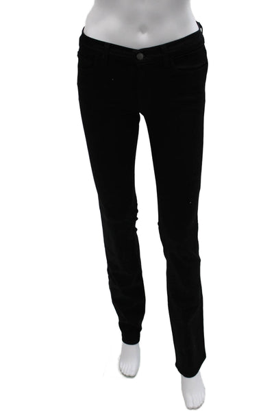 J Brand Womens Skinny Black Jeans Low Rise Cotton Blend Size 25