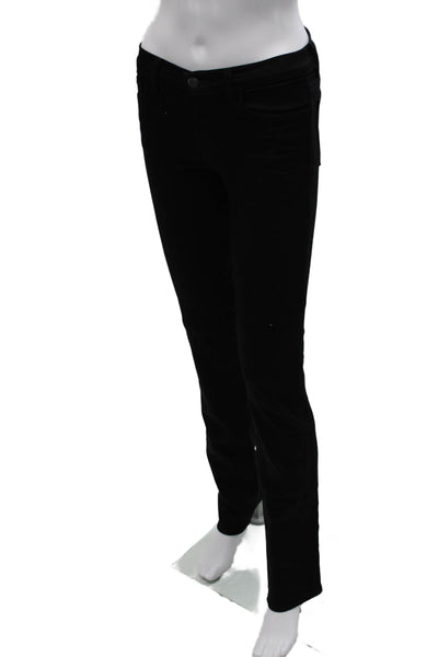 J Brand Womens Skinny Black Jeans Low Rise Cotton Blend Size 25